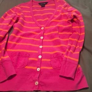 Super fun striped thermal cardigan made by Ralph Lauren size 8/10